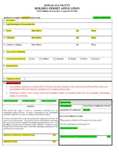 building permit - Douglas County, South Dakota